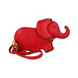 Maxbell Elephant Shape Crossbody Bag Animal Elephant Purse for Party Summer Shopping Red
