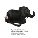Maxbell Elephant Shape Crossbody Bag Animal Elephant Purse for Party Summer Shopping Black