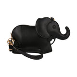 Maxbell Elephant Shape Crossbody Bag Animal Elephant Purse for Party Summer Shopping Black