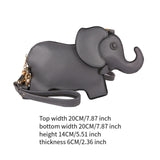 Maxbell Elephant Shape Crossbody Bag Animal Elephant Purse for Party Summer Shopping Gray