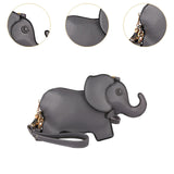Maxbell Elephant Shape Crossbody Bag Animal Elephant Purse for Party Summer Shopping Gray