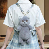 Maxbell Plush Backpack Handmade Stuffed Animal Toy for Gift Outdoor Sports Traveling