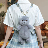 Maxbell Plush Backpack Handmade Stuffed Animal Toy for Gift Outdoor Sports Traveling