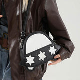 Maxbell Creative Crossbody Bag Funny Portable Shoulder Purse for Shopping Work Party Black