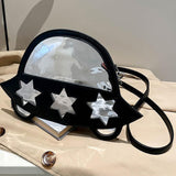 Maxbell Creative Crossbody Bag Funny Portable Shoulder Purse for Shopping Work Party Black