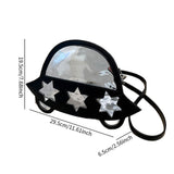 Maxbell Creative Crossbody Bag Funny Portable Shoulder Purse for Shopping Work Party Black