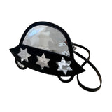 Maxbell Creative Crossbody Bag Funny Portable Shoulder Purse for Shopping Work Party Black
