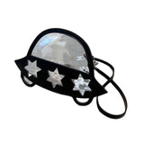 Maxbell Creative Crossbody Bag Funny Portable Shoulder Purse for Shopping Work Party Black