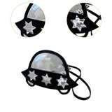 Maxbell Creative Crossbody Bag Funny Portable Shoulder Purse for Shopping Work Party Black
