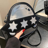 Maxbell Creative Crossbody Bag Funny Portable Shoulder Purse for Shopping Work Party Black