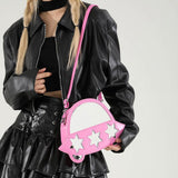 Maxbell Creative Crossbody Bag Funny Portable Shoulder Purse for Shopping Work Party Pink