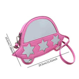 Maxbell Creative Crossbody Bag Funny Portable Shoulder Purse for Shopping Work Party Pink