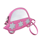 Maxbell Creative Crossbody Bag Funny Portable Shoulder Purse for Shopping Work Party Pink