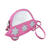 Maxbell Creative Crossbody Bag Funny Portable Shoulder Purse for Shopping Work Party Pink