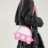 Maxbell Creative Crossbody Bag Funny Portable Shoulder Purse for Shopping Work Party Pink