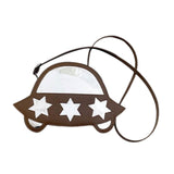 Maxbell Creative Crossbody Bag Funny Portable Shoulder Purse for Shopping Work Party Brown