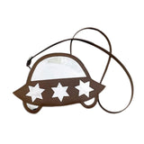 Maxbell Creative Crossbody Bag Funny Portable Shoulder Purse for Shopping Work Party Brown