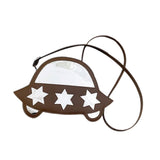 Maxbell Creative Crossbody Bag Funny Portable Shoulder Purse for Shopping Work Party Brown