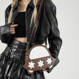 Maxbell Creative Crossbody Bag Funny Portable Shoulder Purse for Shopping Work Party Brown