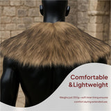Maxbell Faux Fur Collar for Men Women Costume Accessory Larp Cosplay Medieval Mantle