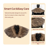 Maxbell Faux Fur Collar for Men Women Costume Accessory Larp Cosplay Medieval Mantle