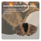Maxbell Faux Fur Collar for Men Women Costume Accessory Larp Cosplay Medieval Mantle