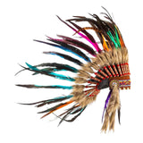 Maxbell Native American Headdress Halloween Handcrafted Artificial Feather Headpiece