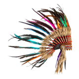 Maxbell Native American Headdress Halloween Handcrafted Artificial Feather Headpiece
