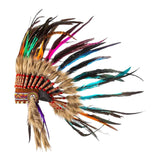 Maxbell Native American Headdress Halloween Handcrafted Artificial Feather Headpiece