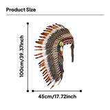 Maxbell Artificial Feather Headpiece Dance Show Adults Indian Native Chief Headdress