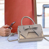 Maxbell Womens Tote Bag Shoulder Bag Fashionable Lightweight Casual Gift Satchel Bag Silver