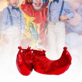 Maxbell Clown Shoes Covers Adults Footwear Performance Fun Party Costume Accessories Red