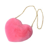 Maxbell Heart Shaped Crossbody Bag for Women Lightweight Satchel Wallet Furry Purse