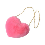 Maxbell Heart Shaped Crossbody Bag for Women Lightweight Satchel Wallet Furry Purse