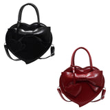 Maxbell Women Handbag Clutch Decor Funny Heart Shaped Purse for Summer Dating Travel Black