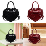 Maxbell Women Handbag Clutch Decor Funny Heart Shaped Purse for Summer Dating Travel Black