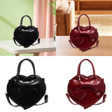 Maxbell Women Handbag Clutch Decor Funny Heart Shaped Purse for Summer Dating Travel Black