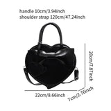 Maxbell Women Handbag Clutch Decor Funny Heart Shaped Purse for Summer Dating Travel Black