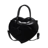 Maxbell Women Handbag Clutch Decor Funny Heart Shaped Purse for Summer Dating Travel Black