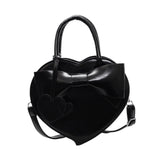 Maxbell Women Handbag Clutch Decor Funny Heart Shaped Purse for Summer Dating Travel Black