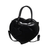 Maxbell Women Handbag Clutch Decor Funny Heart Shaped Purse for Summer Dating Travel Black