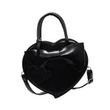 Maxbell Women Handbag Clutch Decor Funny Heart Shaped Purse for Summer Dating Travel Black