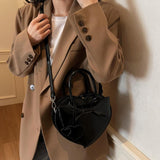 Maxbell Women Handbag Clutch Decor Funny Heart Shaped Purse for Summer Dating Travel Black