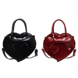 Maxbell Women Handbag Clutch Decor Funny Heart Shaped Purse for Summer Dating Travel Black