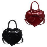 Maxbell Women Handbag Clutch Decor Funny Heart Shaped Purse for Summer Dating Travel Black