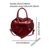 Maxbell Women Handbag Clutch Decor Funny Heart Shaped Purse for Summer Dating Travel Red