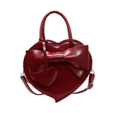 Maxbell Women Handbag Clutch Decor Funny Heart Shaped Purse for Summer Dating Travel Red