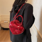 Maxbell Women Handbag Clutch Decor Funny Heart Shaped Purse for Summer Dating Travel Red