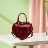 Maxbell Women Handbag Clutch Decor Funny Heart Shaped Purse for Summer Dating Travel Red