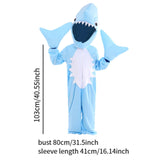 Maxbell Halloween Shark Costume Clothes for Stage Performance Holiday Party Supplies M